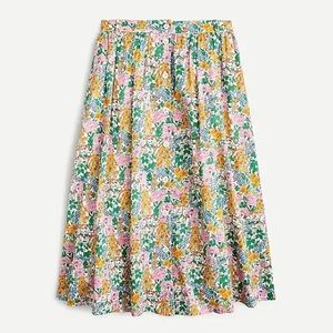 J.Crew Button-up midi skirt in Liberty® “Mini Floral Walk” fabric